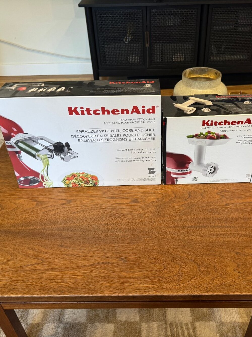 KitchenAid Attachments Bundle – Meat Grinder + Sausage Stuffer (New) & Spiralize
